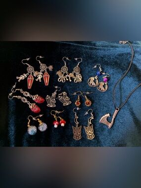 BUNDLE-Skyrim-Inspired Elder Scrolls Jewelry Gift Gamer Handmade Earrings